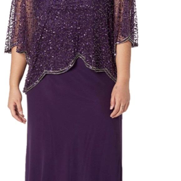 J Kara Dresses J Kara Woman Plus 8 Plum Bead And Sequin New Full